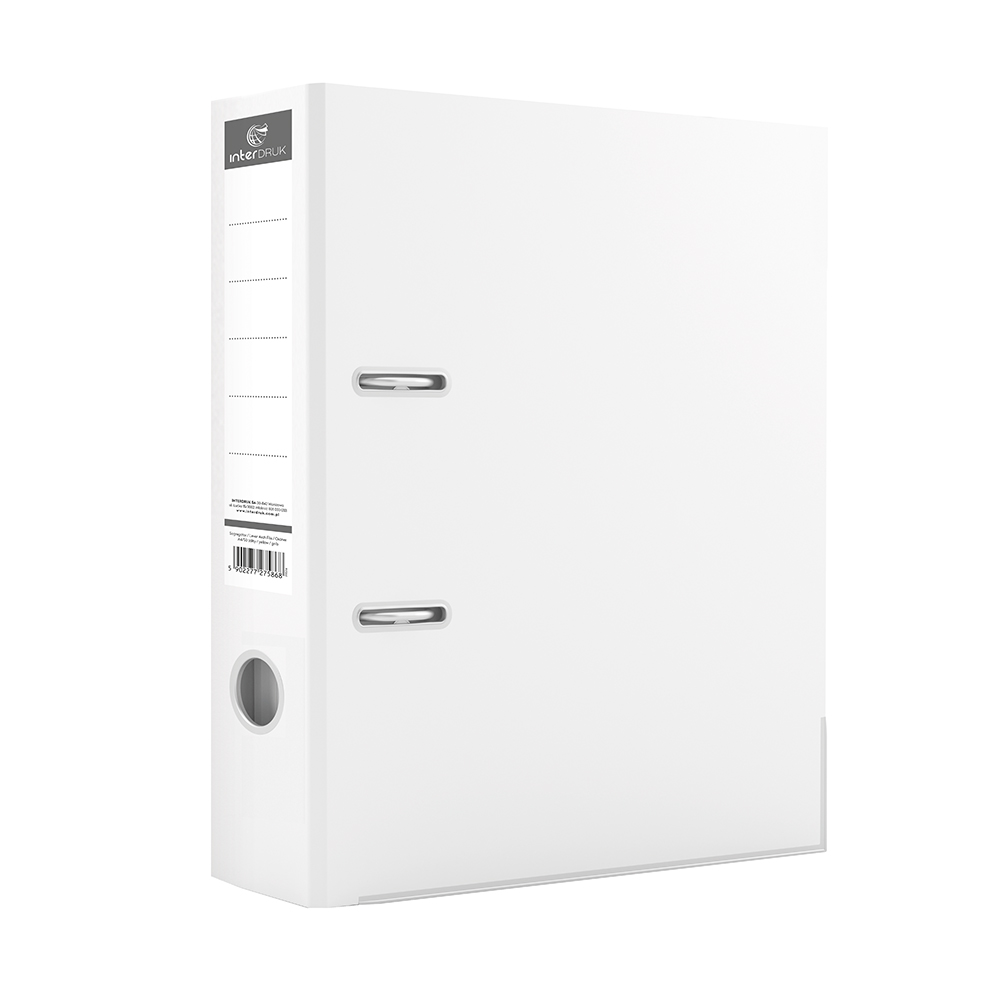 Segregator A4/50 dźwignia mat biały Interdruk